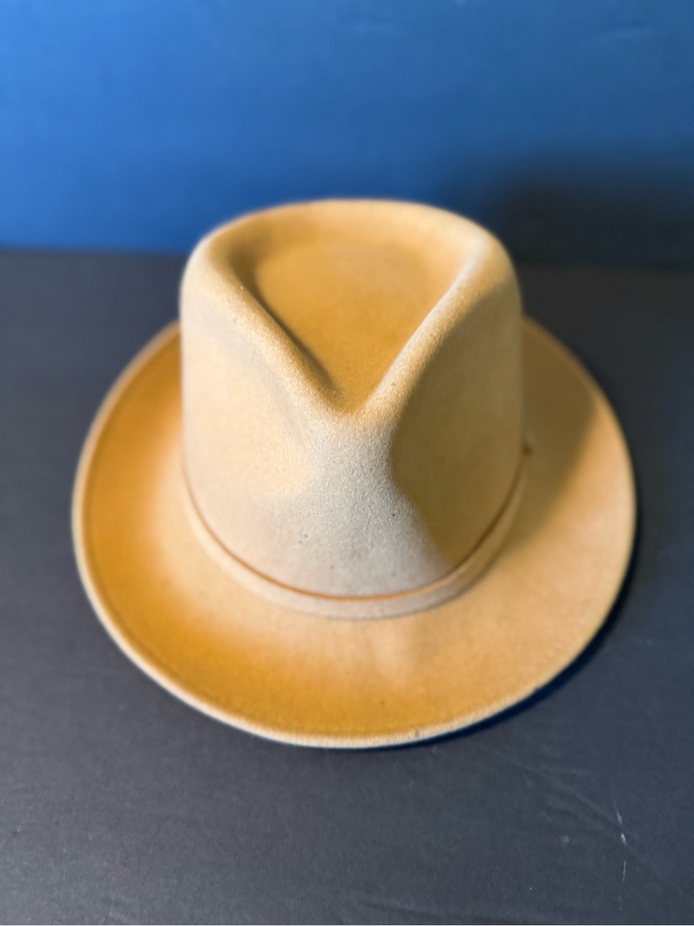 LiteFelt Wool Felt Fedora Brown Hat Made In  USA Mens Size Large .